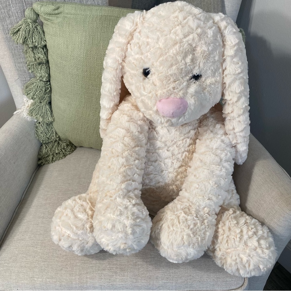 This & That Bunny Rabbit Large Plush 18" Easter Ivory White Stuffed Animal‎ Toy